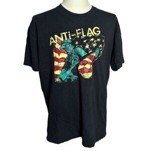 Anti-Flag Graphic Band Tee TShirt XL Black Short Sleeve Punk Rock Cotton USA